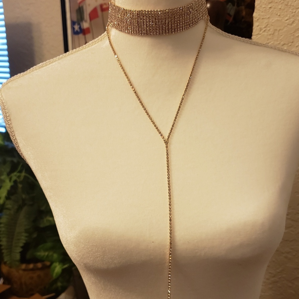 NEW Rhinestones choker necklace